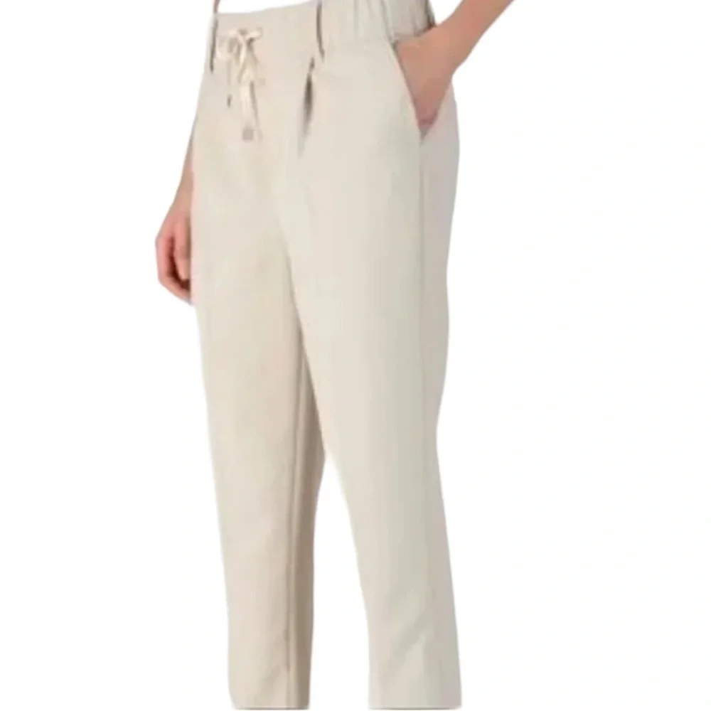 NWT ATM Anthony Thomas Melillo Crop Pull On Pants Beige Small